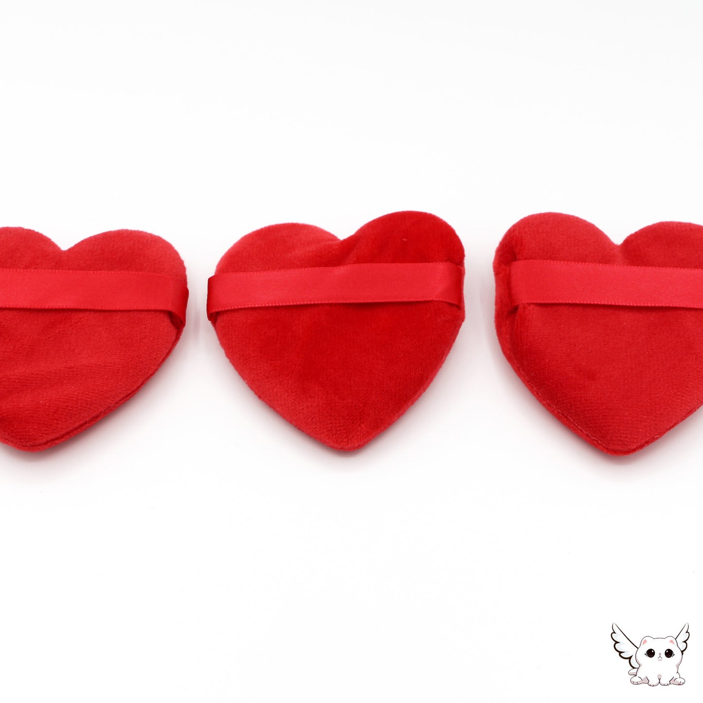 BEAUTY - RED HEART POWDER PUFFS