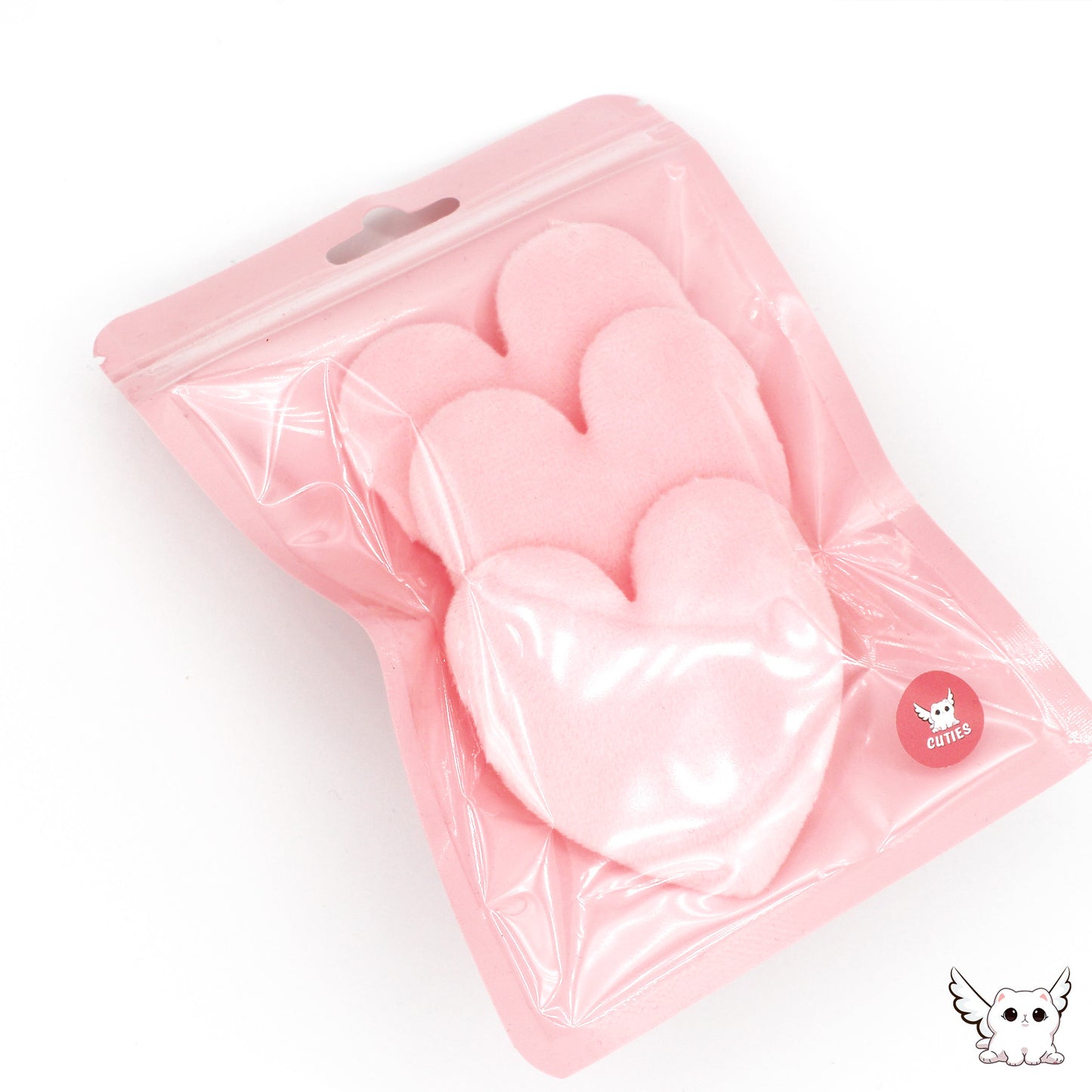 BEAUTY - PINK HEART POWDER PUFFS
